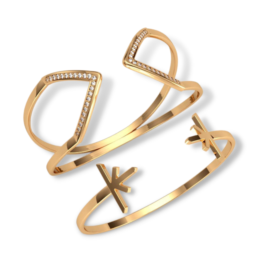 Truss Embrace Sharable Bangle in 18K Gold