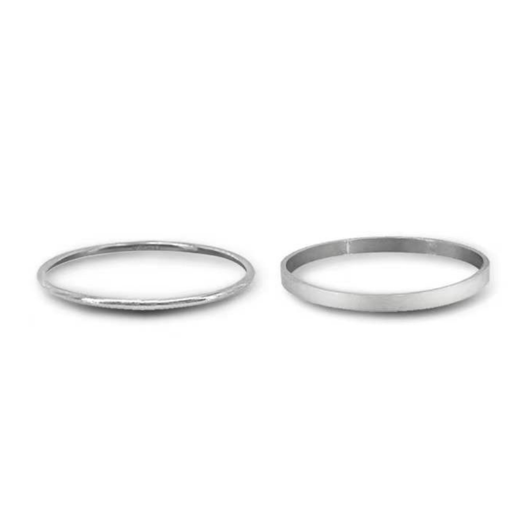 Strata Six Rings Set in Sterling Silver