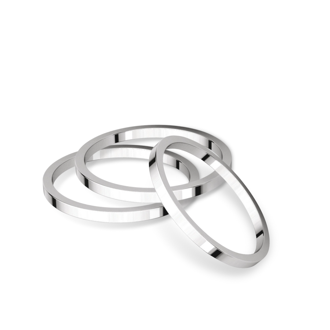 Strata Six Rings Set in Sterling Silver