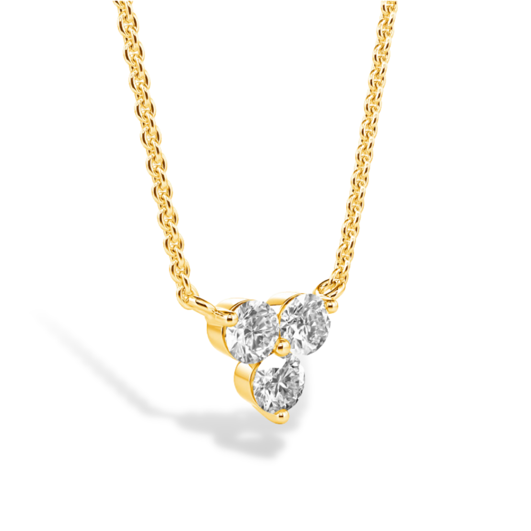 Triangle Diamonds Necklace in 14K Gold